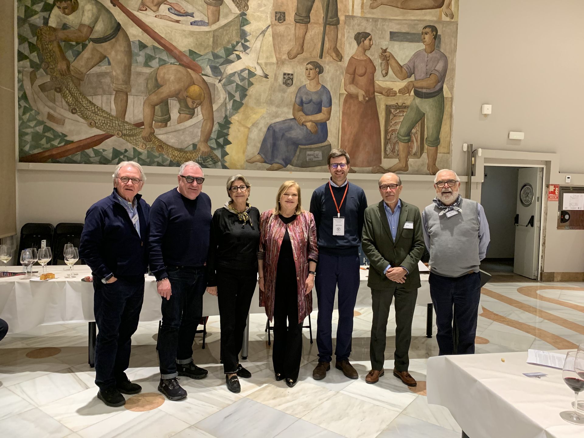 Presentacioón de la cata Enrique Mor, Manolo Espinosa, Floren Marti , Carmen de Rosa, Ingnacio Espinosa, Alex Soliveres y Manuel Climent..jpg